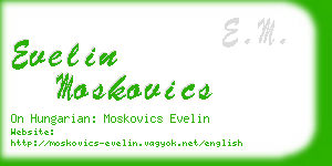 evelin moskovics business card